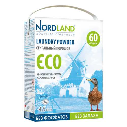 Порошок для стирки Nordland eco универсальный 4.5 кг в Фикс Прайс