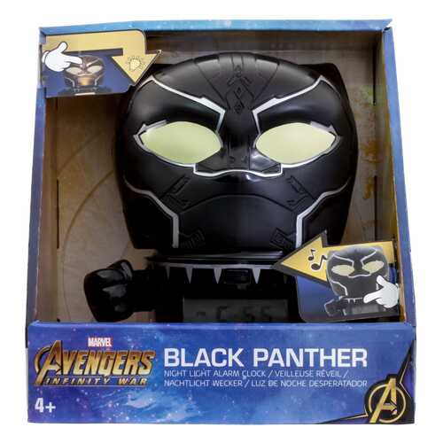 Будильник BulbBotz Marvel, минифигура Black Panther (Черная пантера) 14 см 2021449 в Фикс Прайс