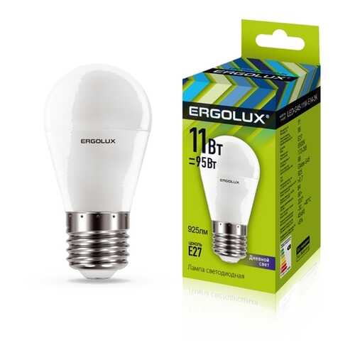 Лампа светодиодная ERGOLUX LED-G45-11W-E27-3K 13630 в Фикс Прайс