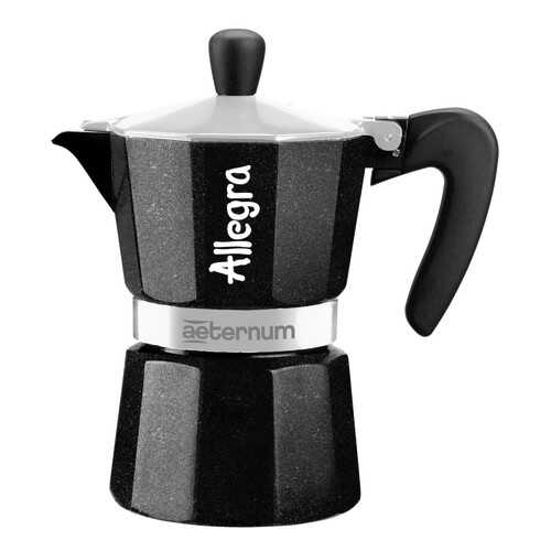 Кофеварка гейзерная AETERNUM/Bialetti Allegra чёрная на 6 чашек в Фикс Прайс